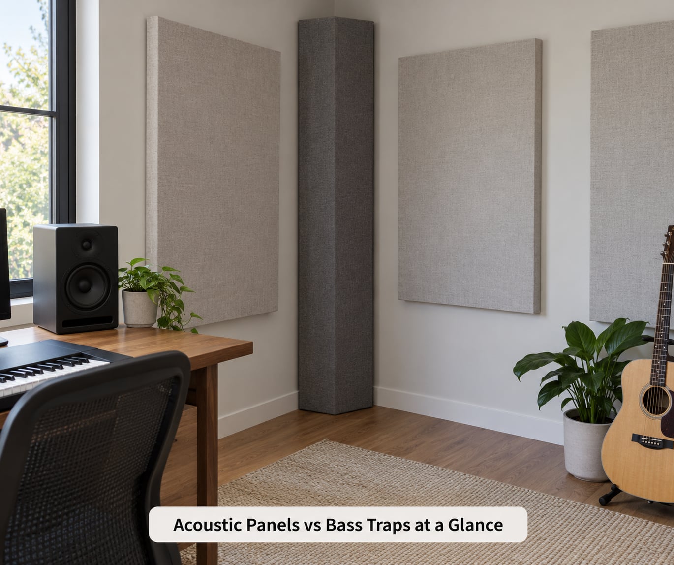 Acoustic Panels vs Bass Traps at a Glance
