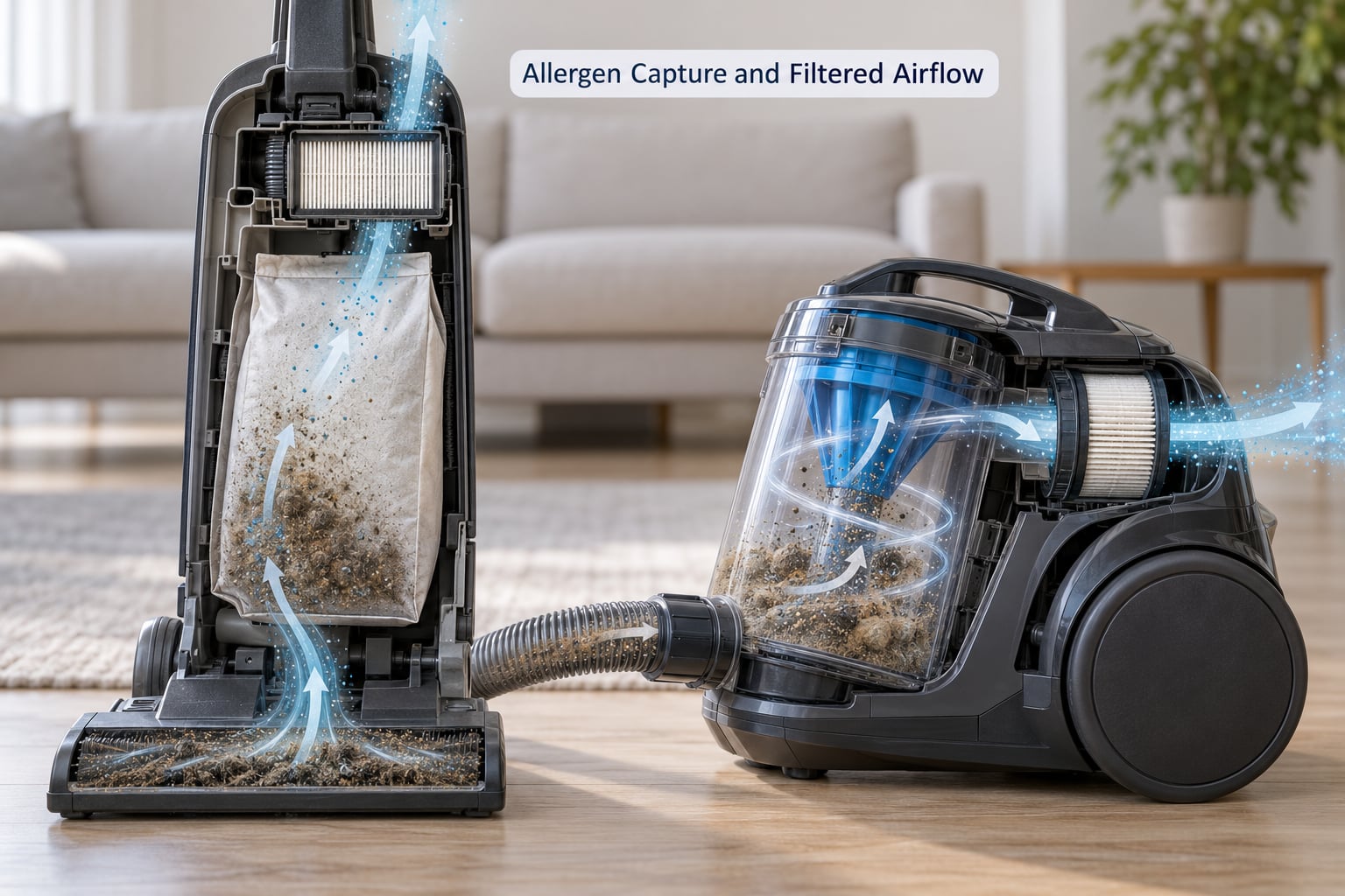 Allergen Capture and Filtered Airflow