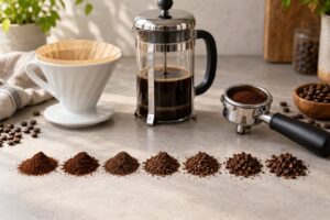 grind size chart for different brewing methods