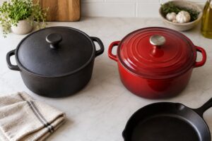 cast iron vs enameled dutch oven