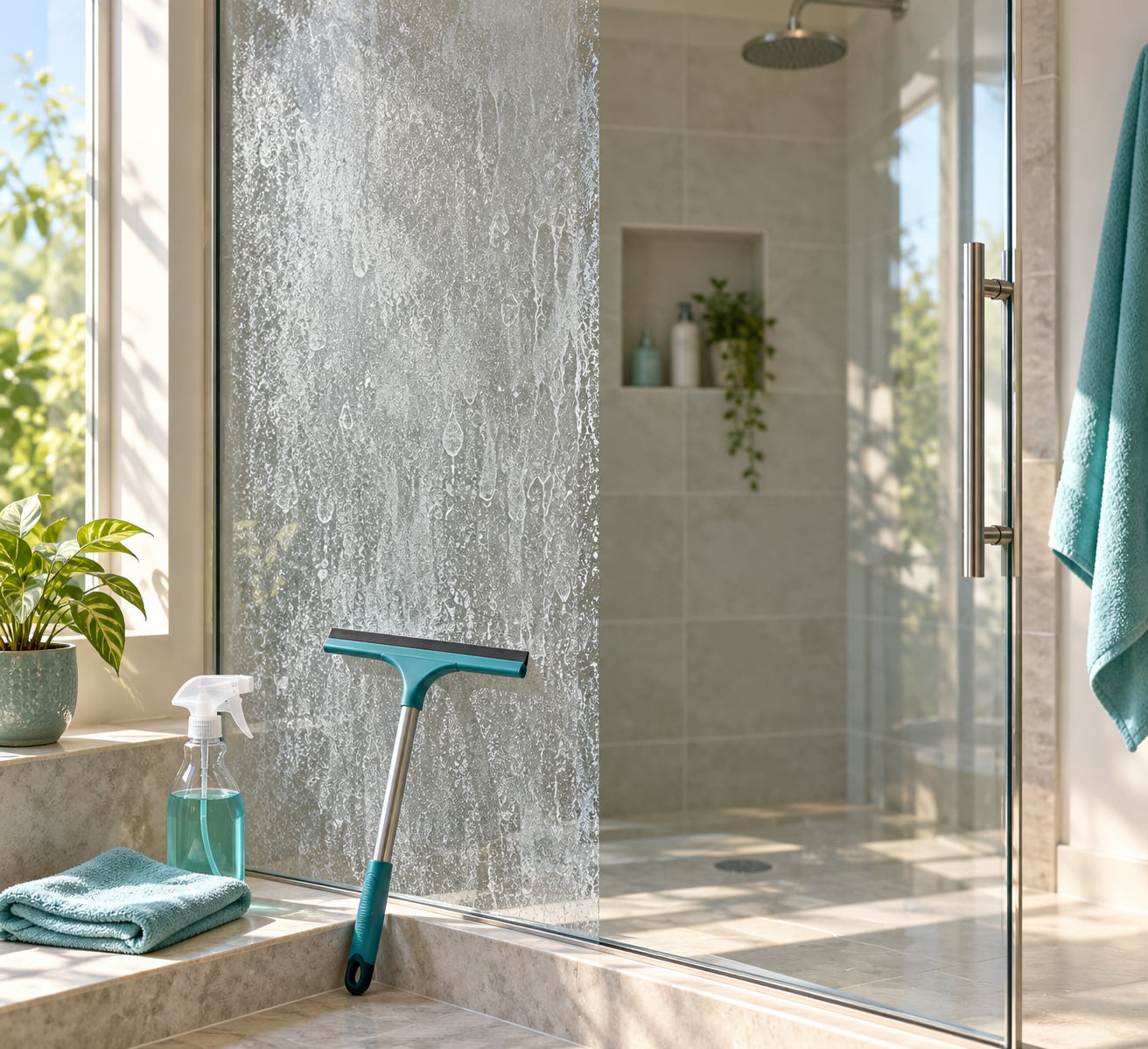 how to remove hard water stains from glass