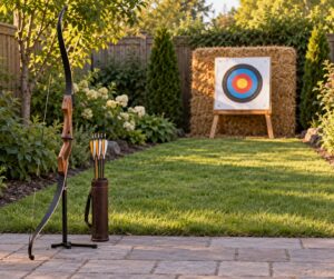 how to practice archery in a small backyard