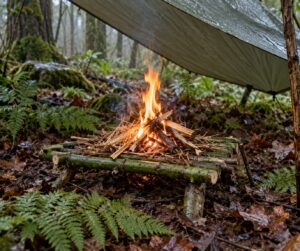 how to start a fire in wet conditions