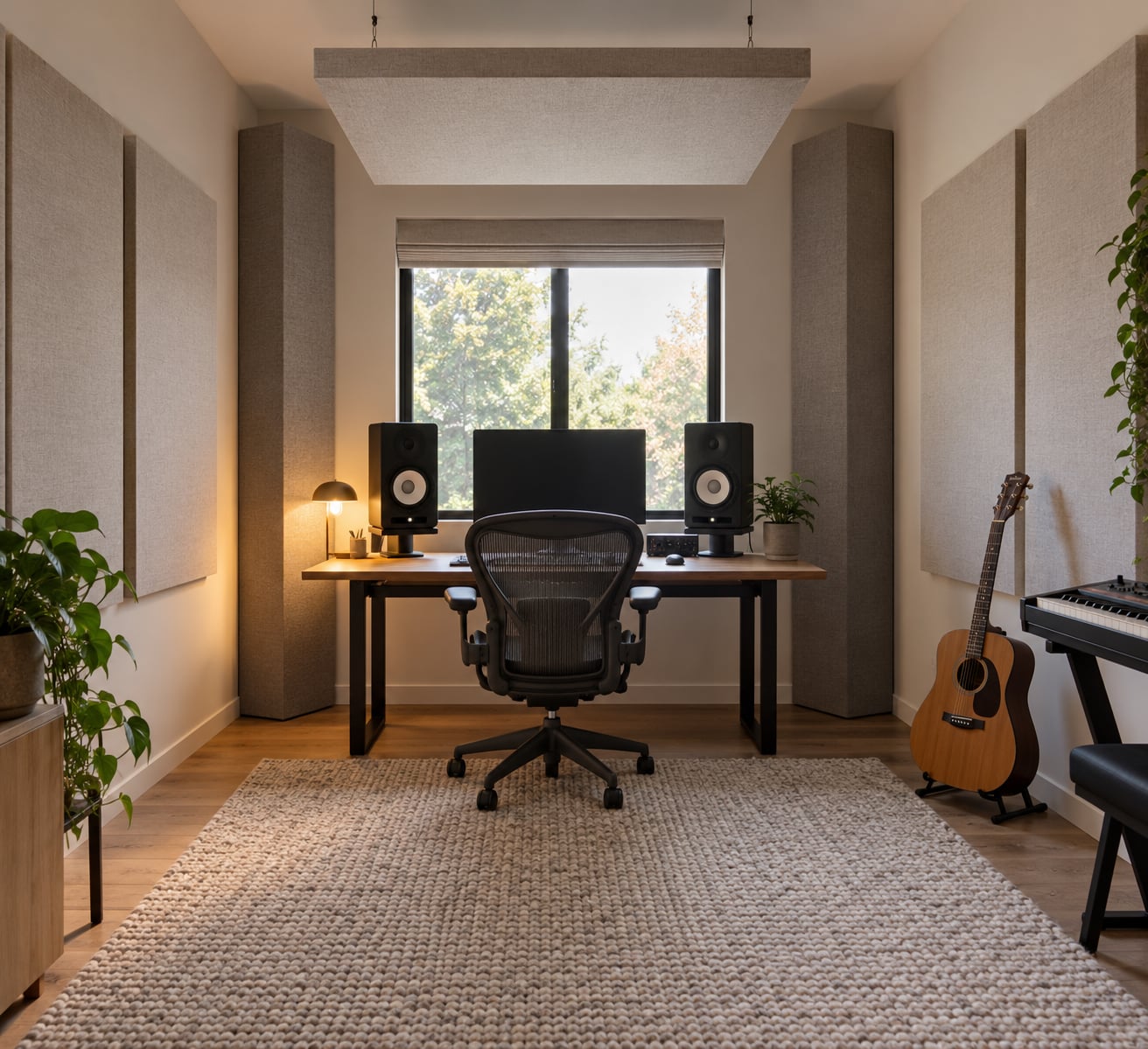 how to acoustically treat a home studio room