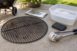 how to clean a grill grate without a brush