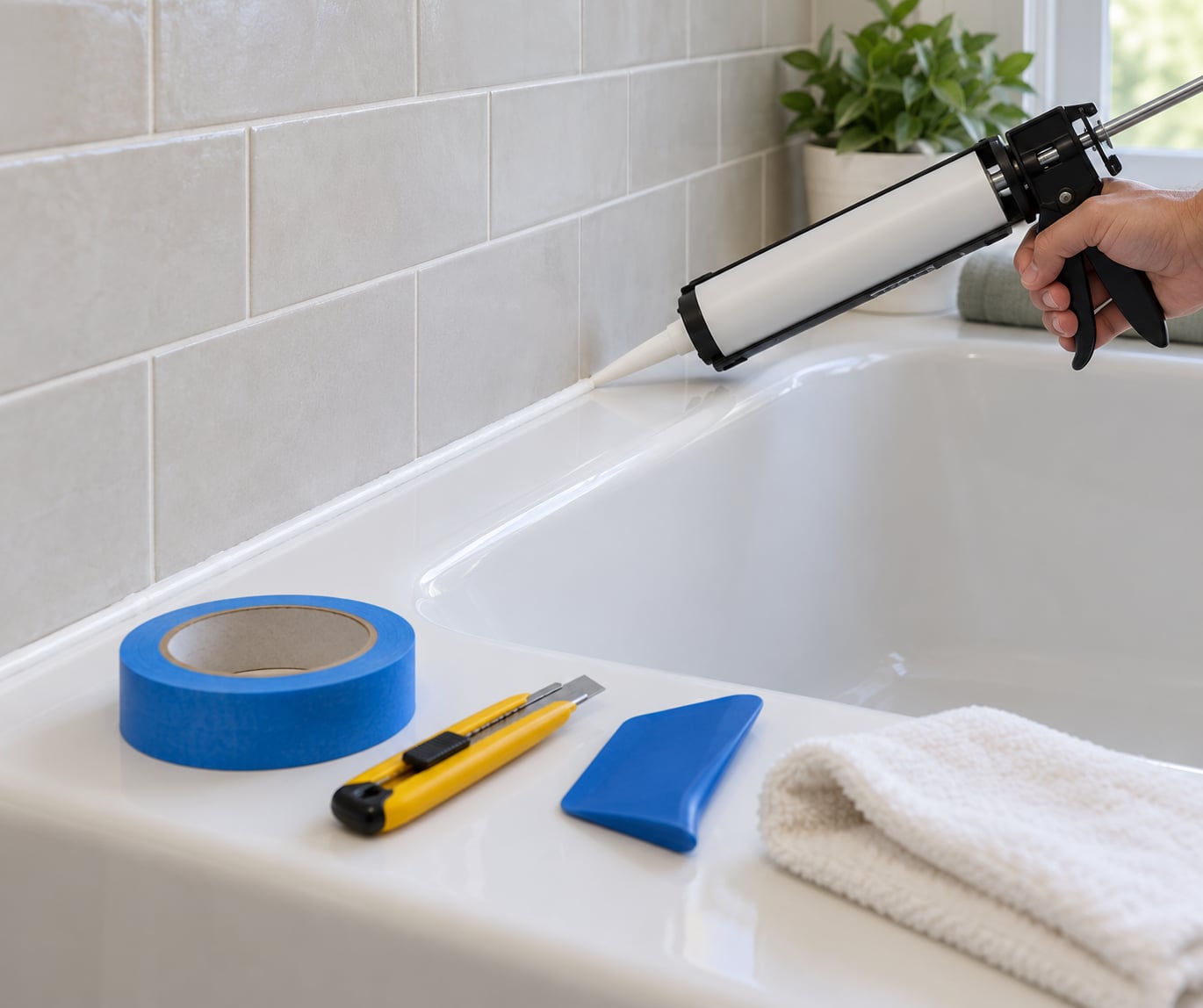 how to caulk a bathtub properly