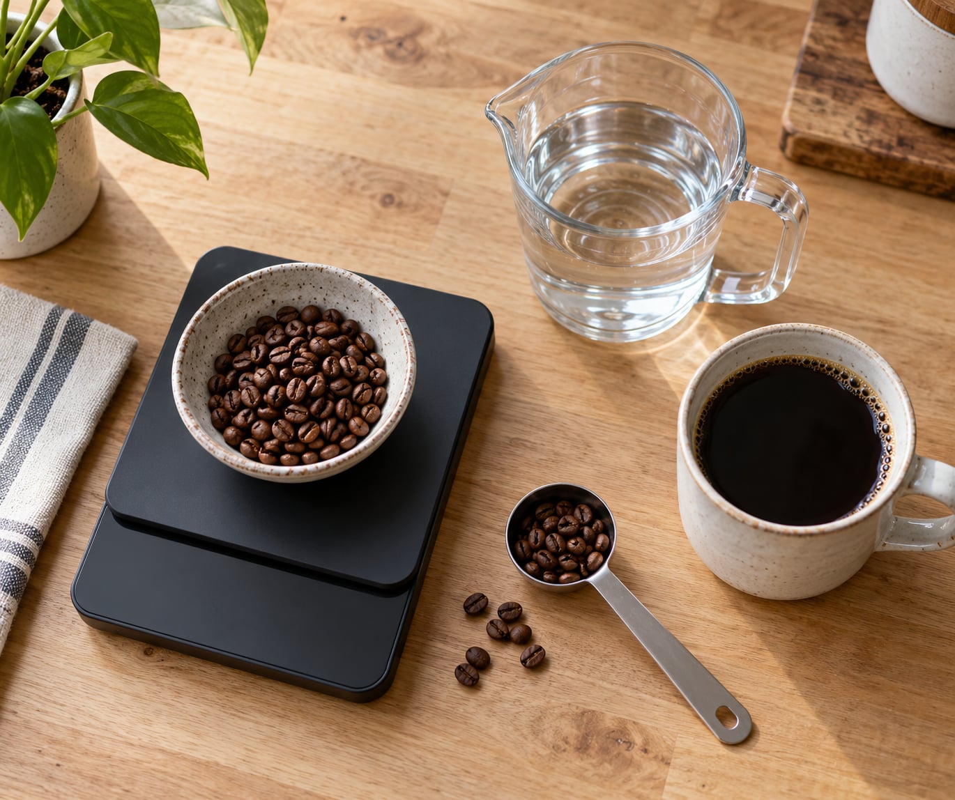 how much coffee per cup of water