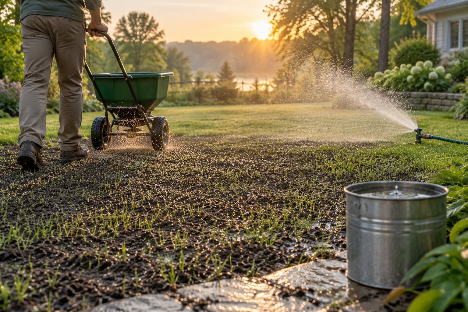 how to water new grass seed