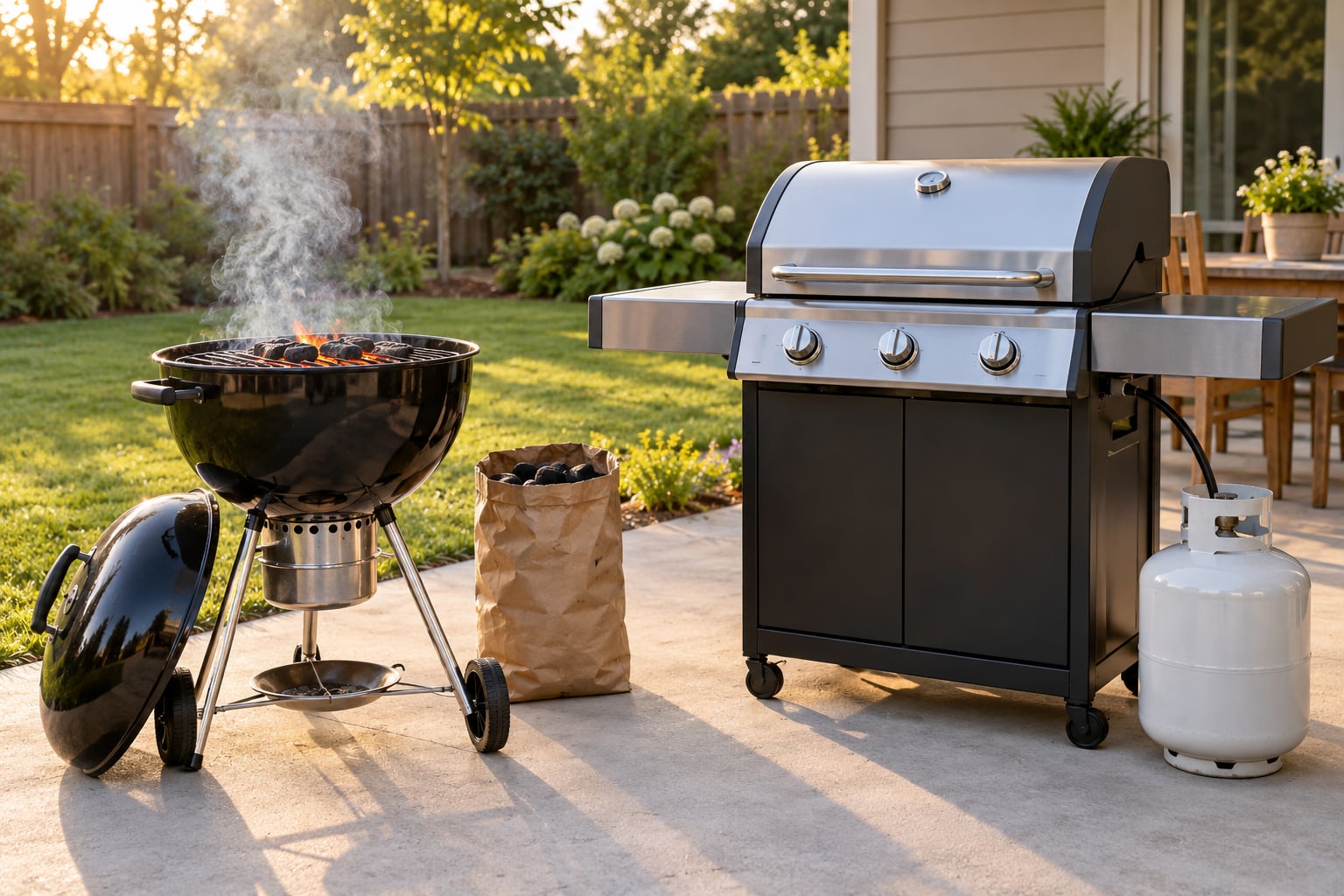charcoal vs propane grill pros and cons