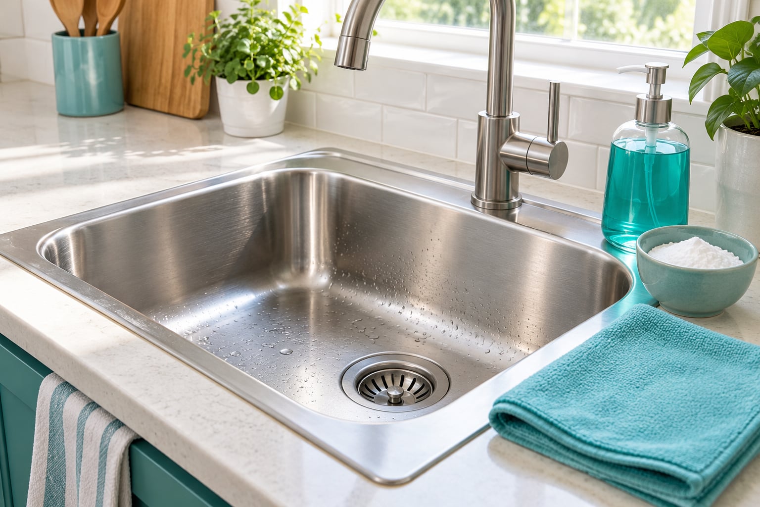 how to clean a stainless steel sink