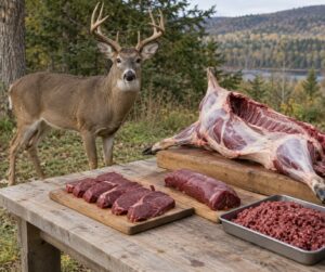 how much meat do you get from a deer