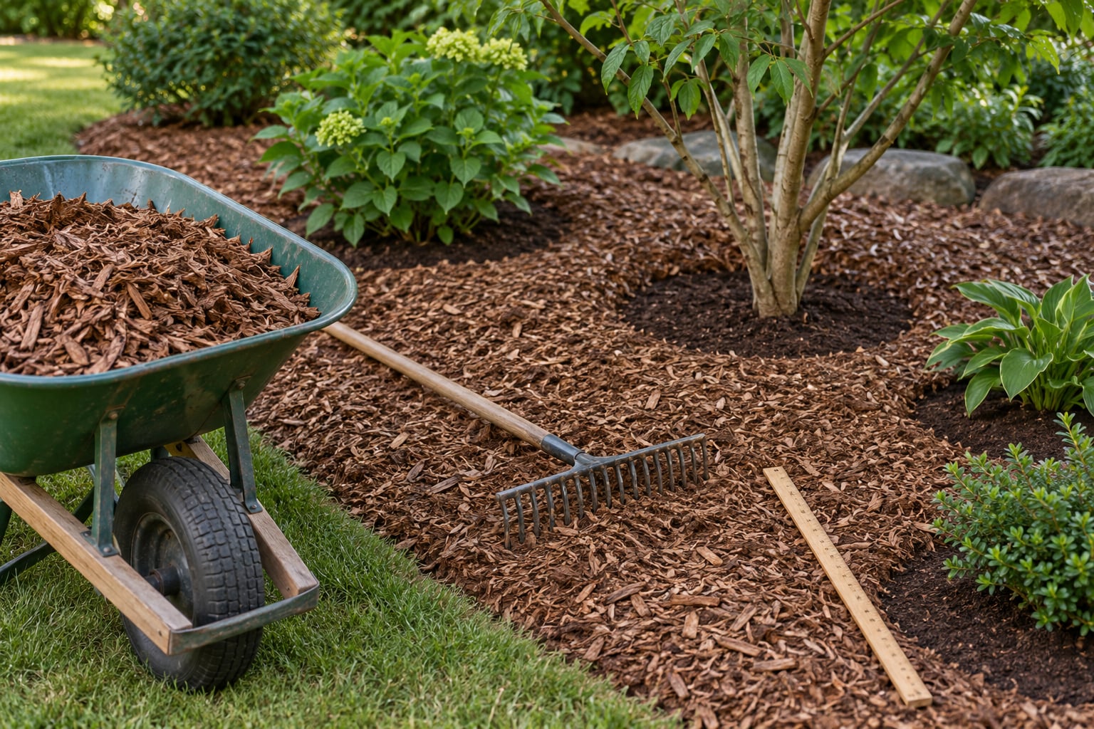 how to mulch garden beds correctly