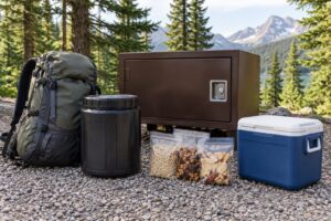 how to store food while camping in bear country
