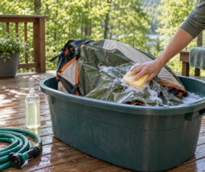 how to clean a tent after camping