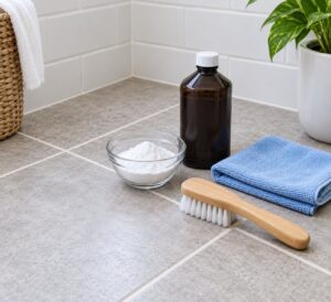 how to clean grout without scrubbing for hours