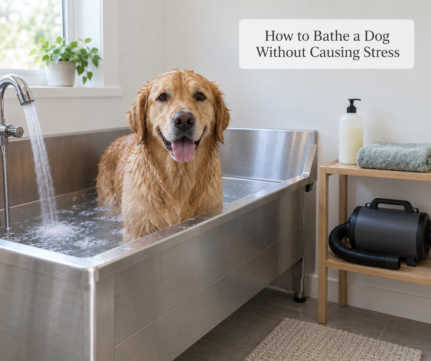 How to Bathe a Dog Without Causing Stress