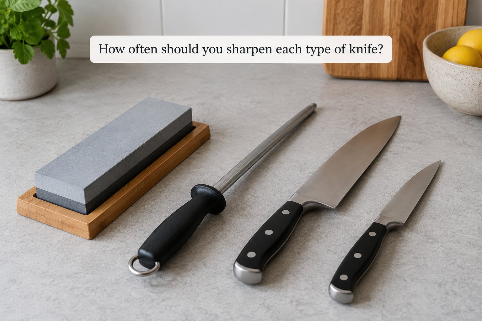 How often should you sharpen each type of knife?