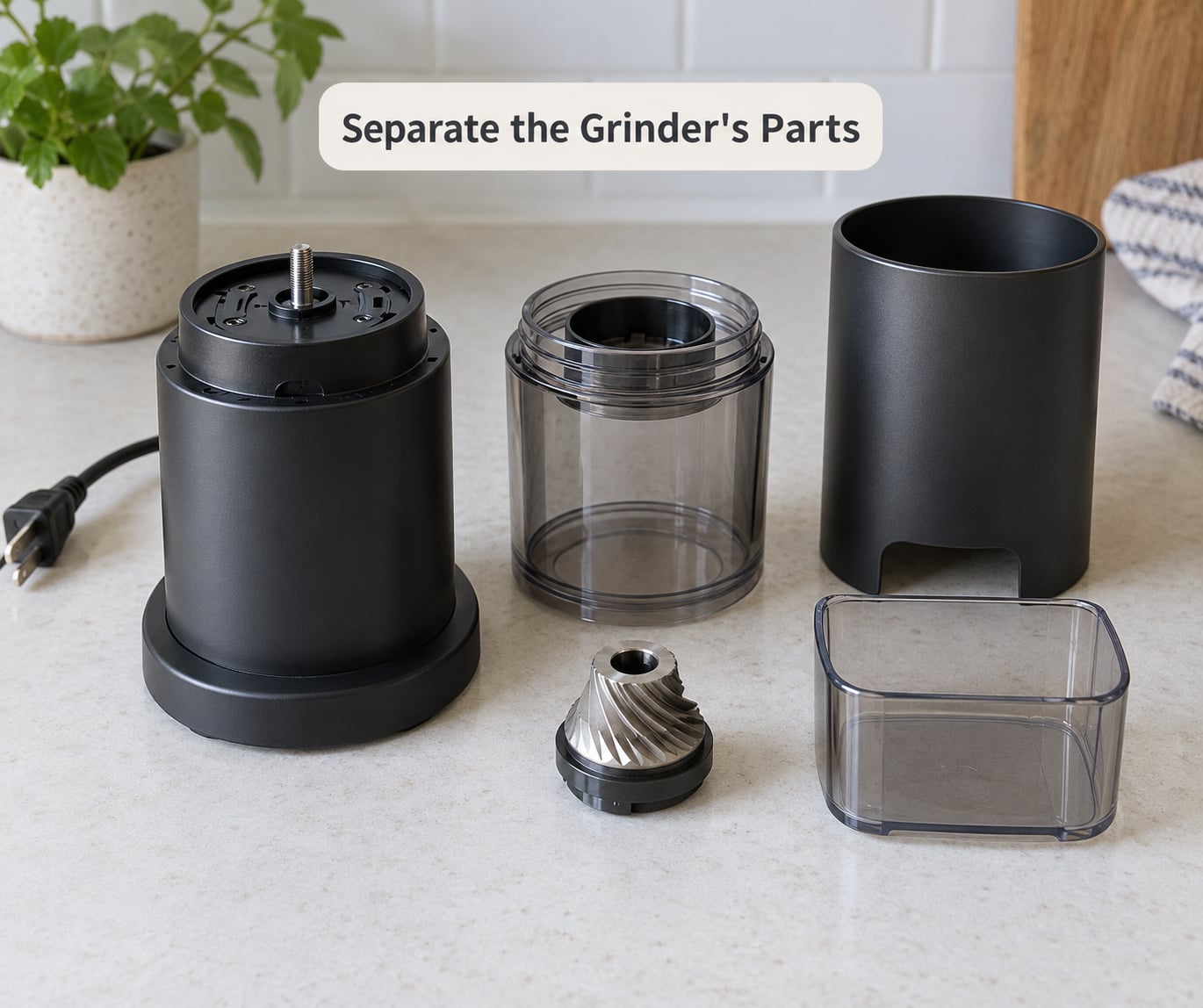 Separate the Grinder's Parts