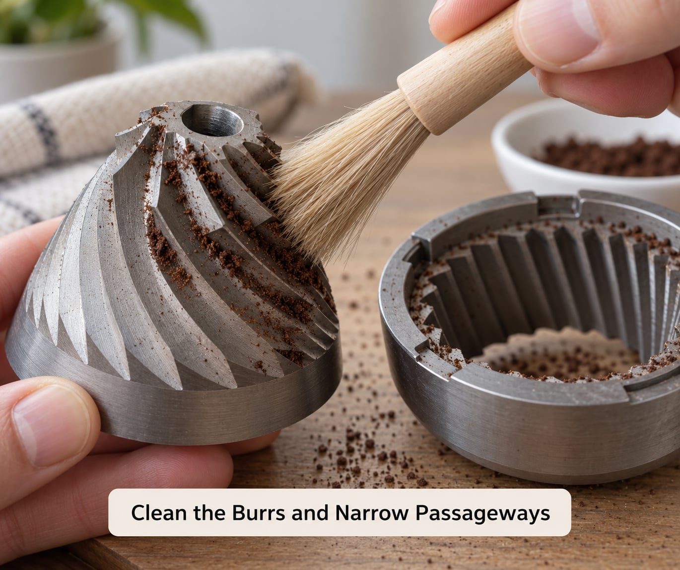 Clean the Burrs and Narrow Passageways