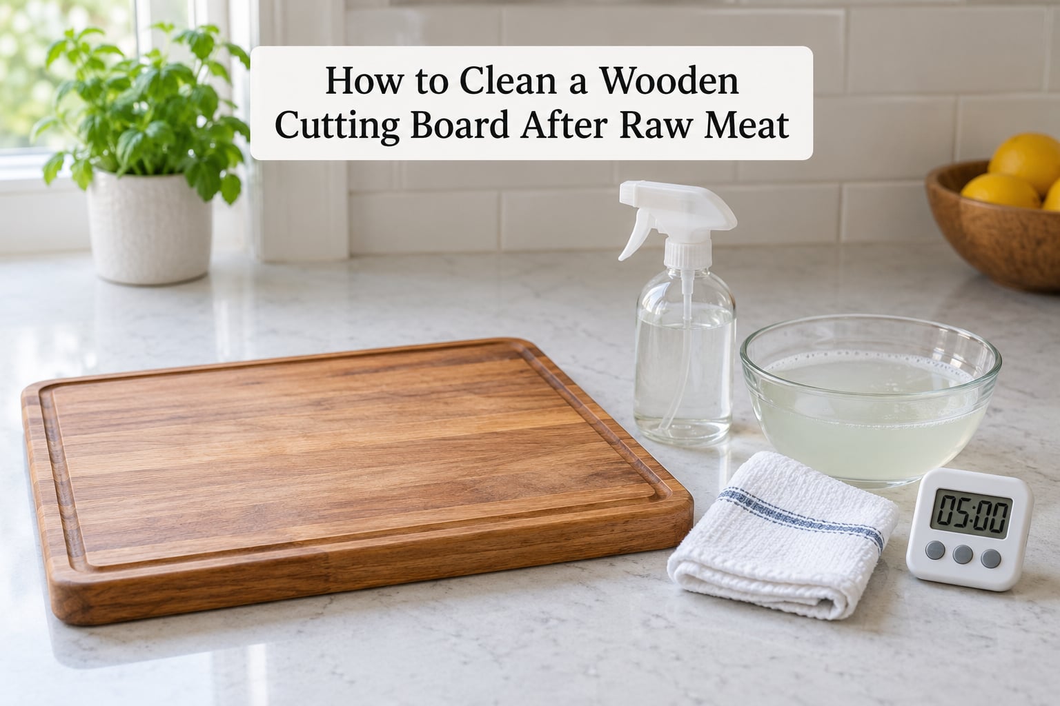 How to Clean a Wooden Cutting Board After Raw Meat