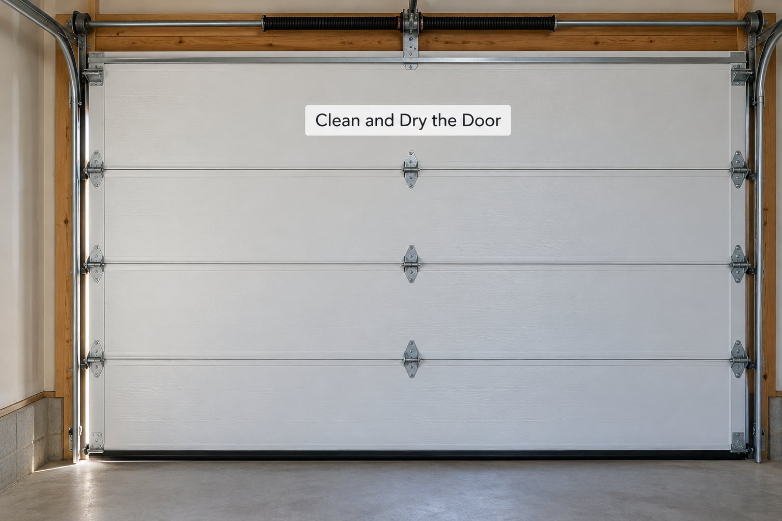 Clean and Dry the Door