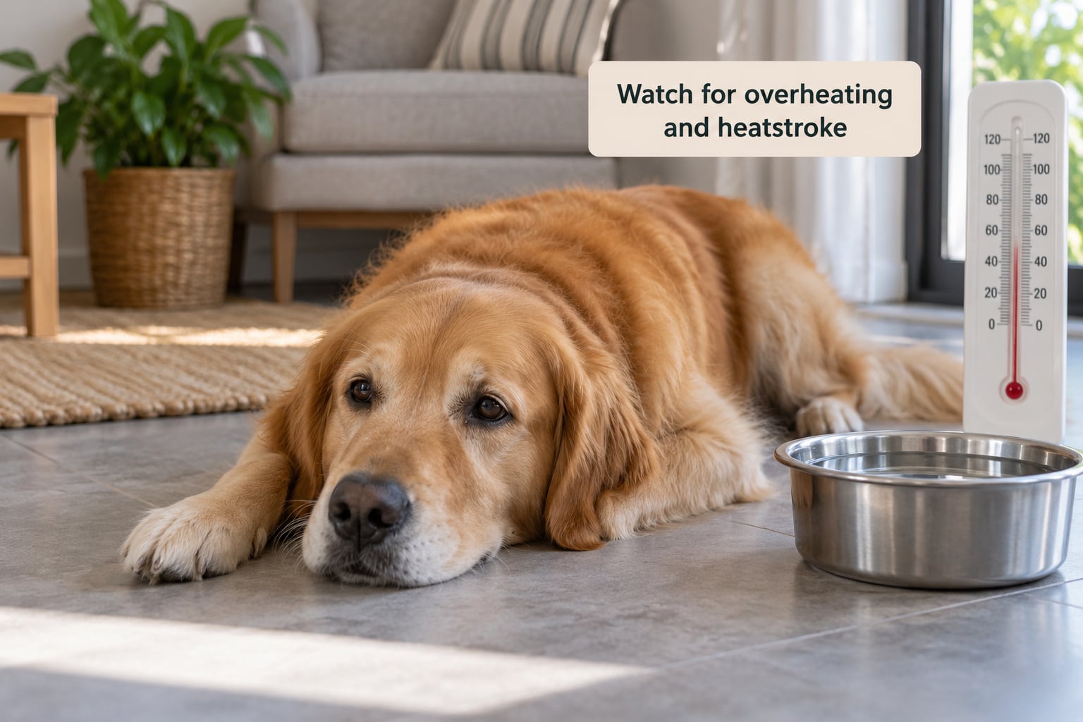 Watch for overheating and heatstroke