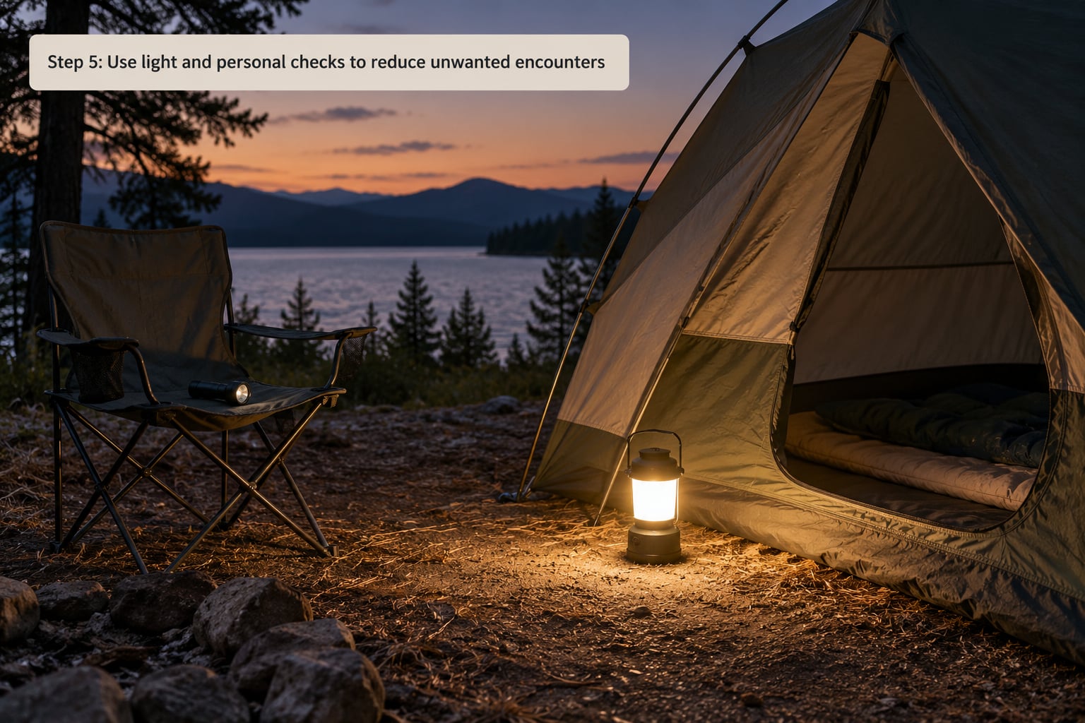 Step 5: Use light and personal checks to reduce unwanted encounters