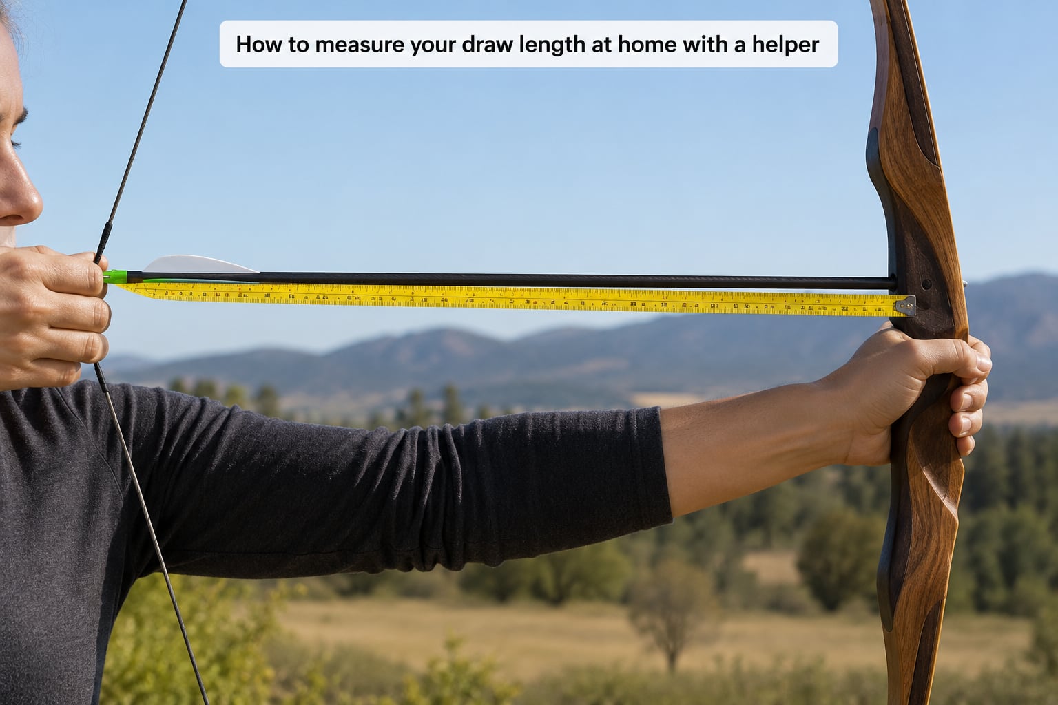How to measure your draw length at home with a helper