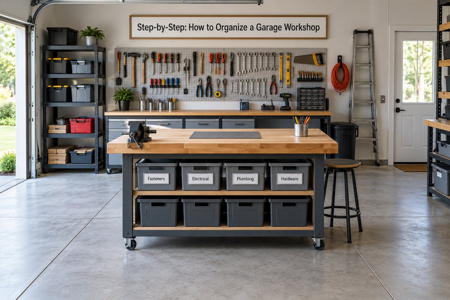 Step-by-Step: How to Organize a Garage Workshop