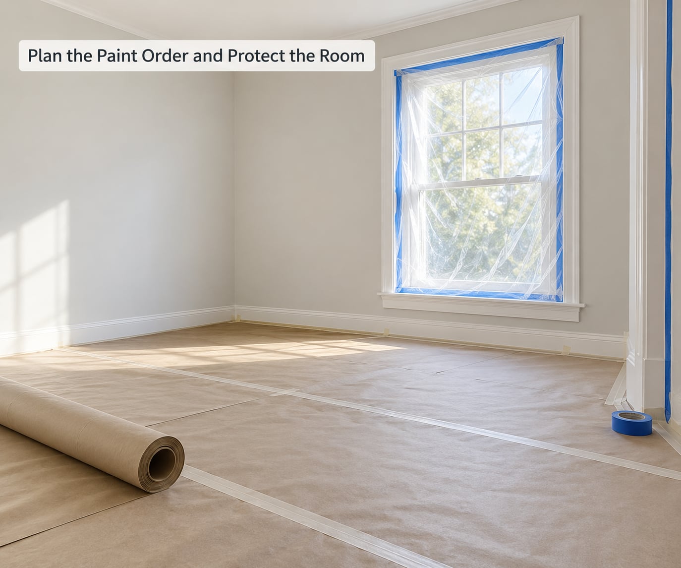 Plan the Paint Order and Protect the Room