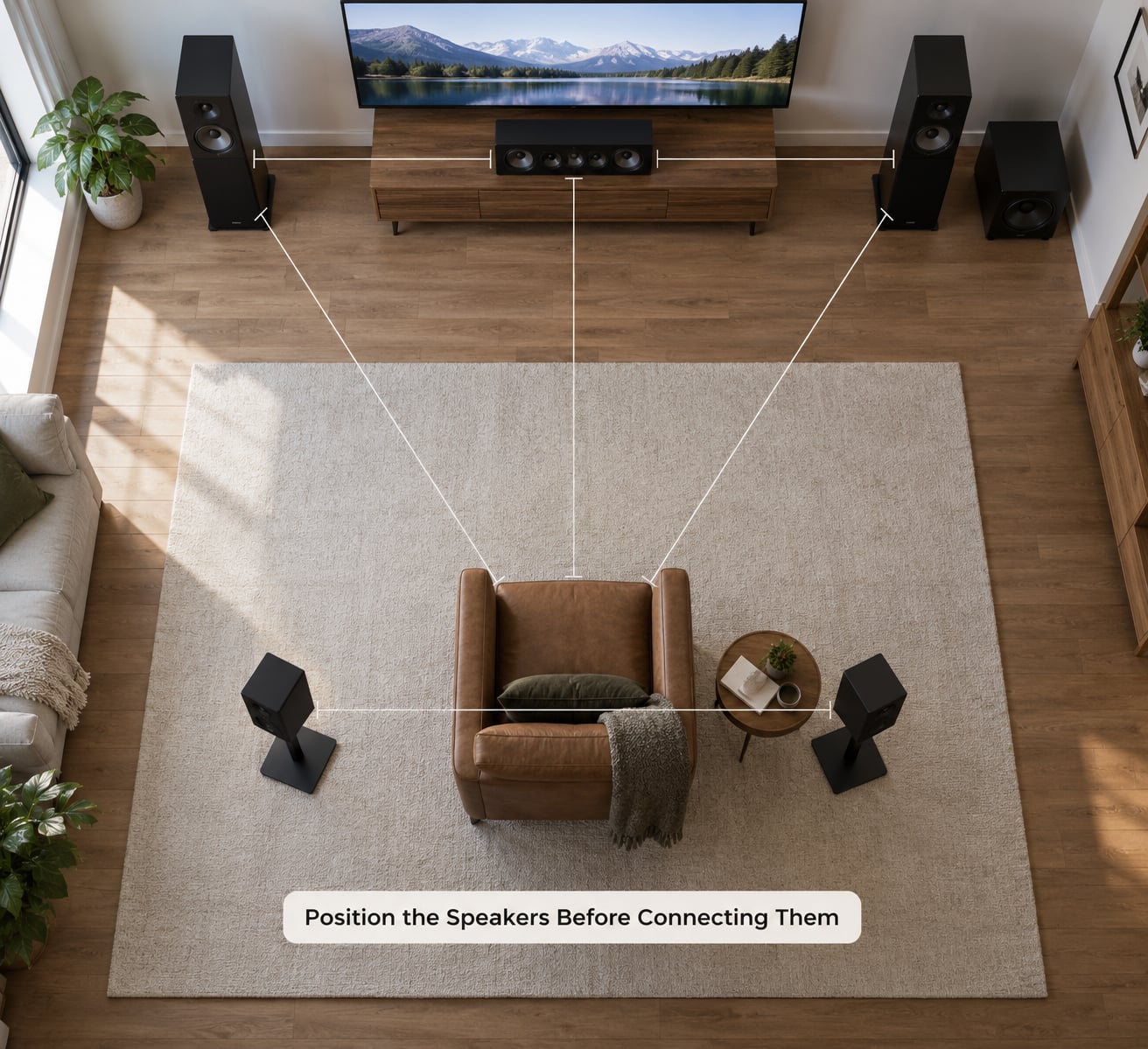 Position the Speakers Before Connecting Them