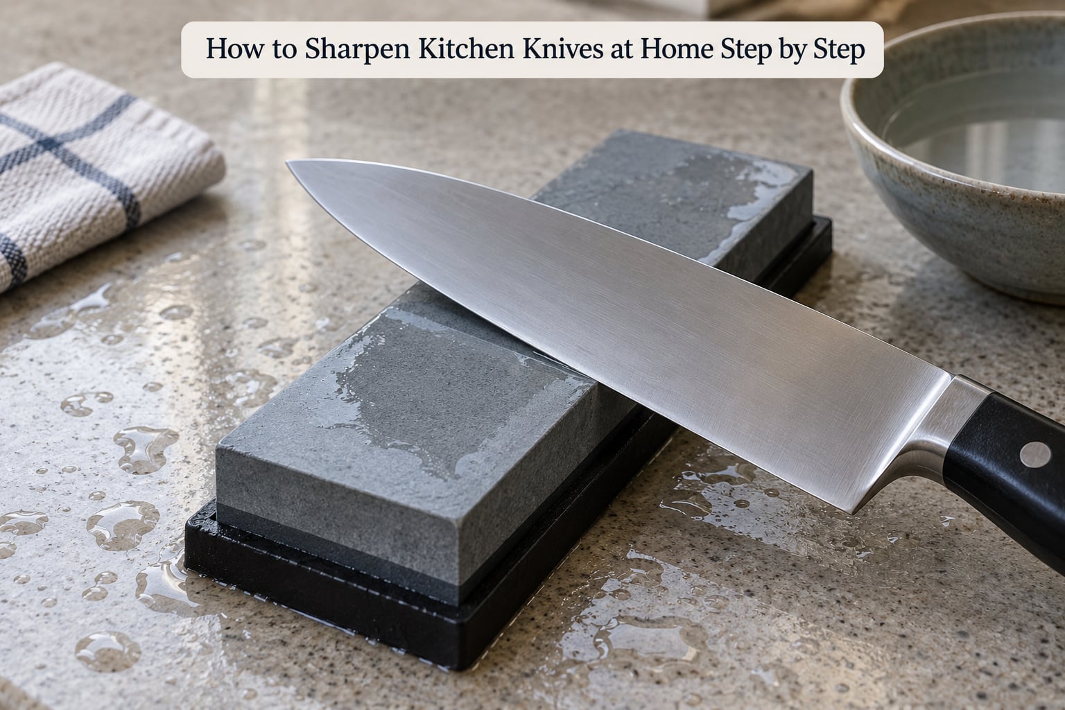 How to Sharpen Kitchen Knives at Home Step by Step