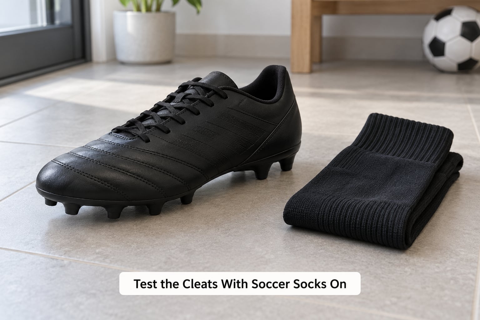 Test the Cleats With Soccer Socks On