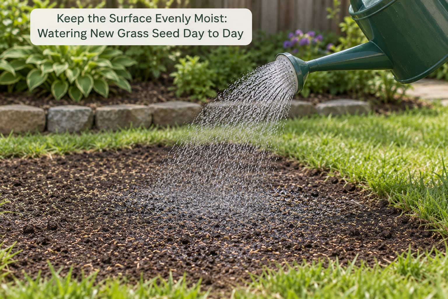 Keep the Surface Evenly Moist: Watering New Grass Seed Day to Day
